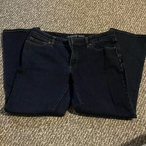 Lands' End Women's Classic Navy Straight Leg Jeans